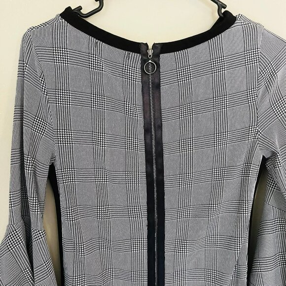 Three Dots Glen Plaid Sheath Dress SZ M - Picture 8 of 9